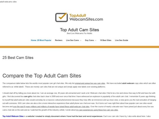Top Adult Webcam Sites