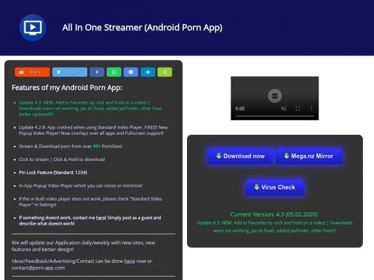 Android Porn Application
